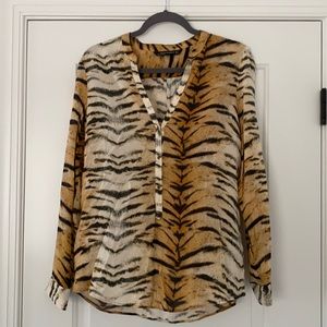 Zara animal print blouse
